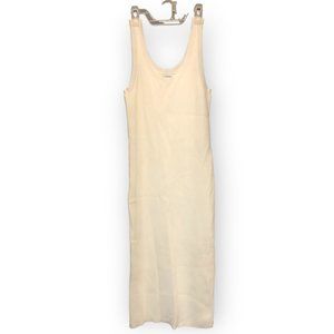 NWT - Medium Dress Ivory - The Drop Women's Yasmin Rib Midi Sweater Tank Dress